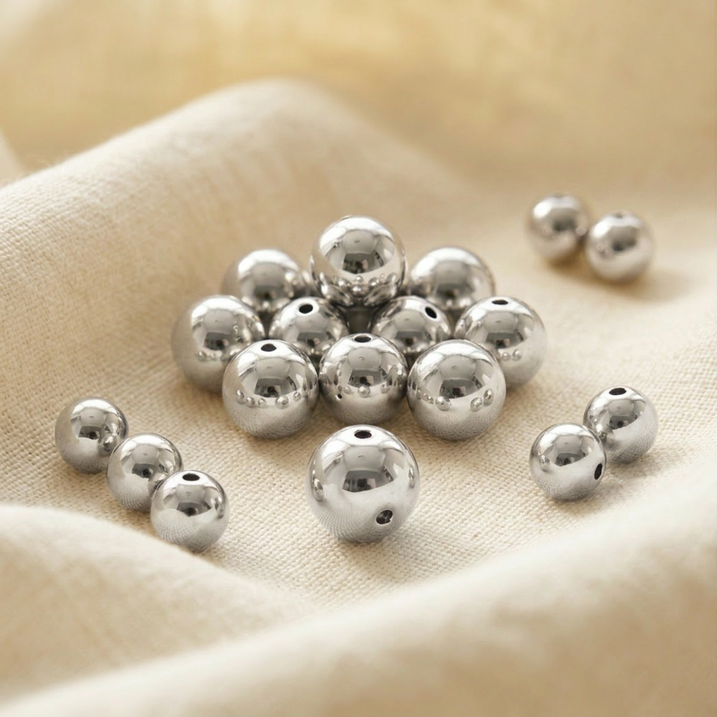Bolas plateadas para joyería